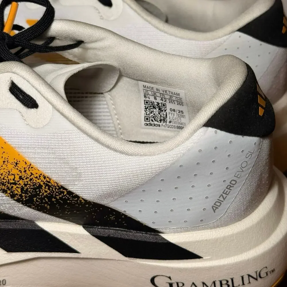 Adidas Adizero Evo SL Grambling State Tigers Running Shoes Men 8.5
